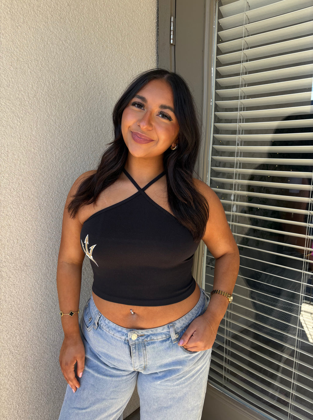 "Forks Up" Criss-Cross Tank