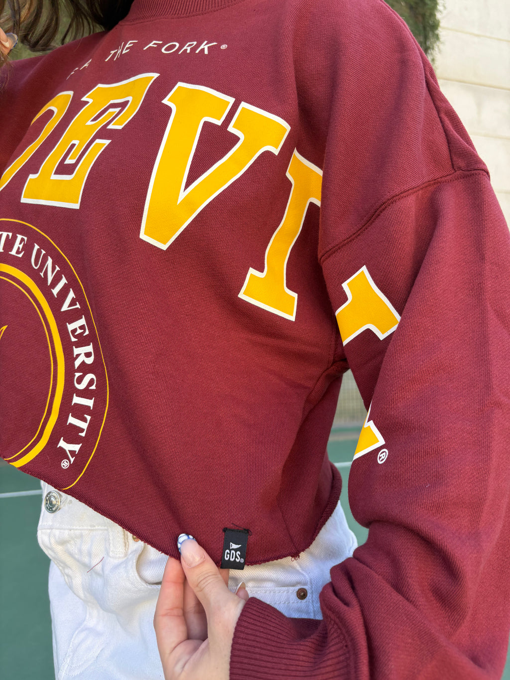 Cropped Gameday Social Sweatshirt