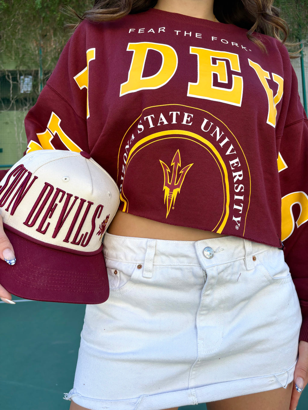 Cropped Gameday Social Sweatshirt